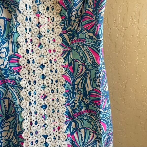 Lilly Pulitzer Target My Fans Blue Pink Shift Dress - Picture 4 of 9